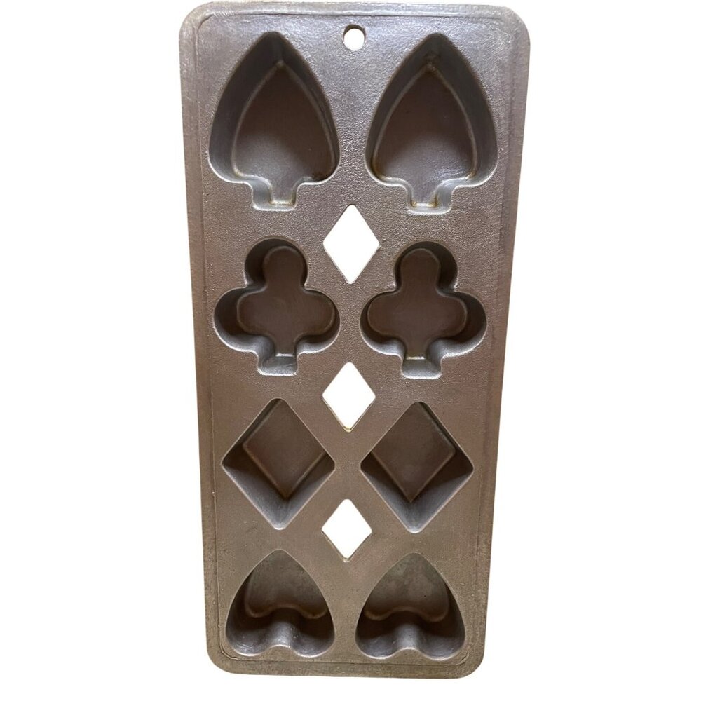 VTG WEAR EVER CAST ALUMINUM PLAYING CARDS SUITS JELLO/CAKE/ PAN MOLD